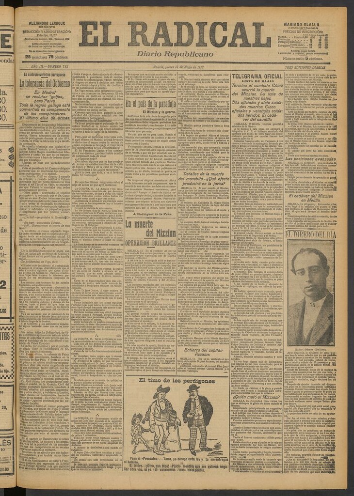 Miniatura de El Radical: diario republicano del 16 de mayo de 1912