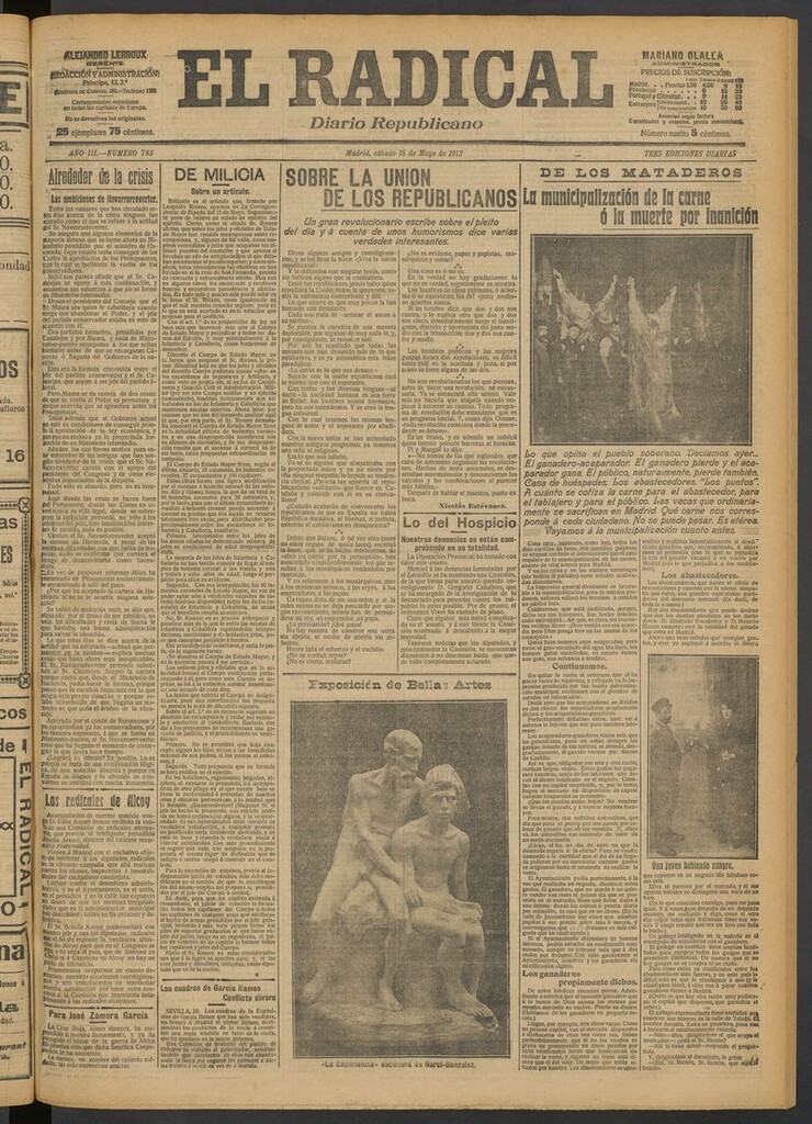 Miniatura de El Radical: diario republicano del 18 de mayo de 1912