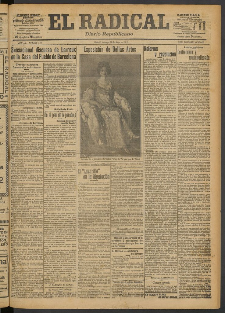 Miniatura de El Radical: diario republicano del 19 de mayo de 1912