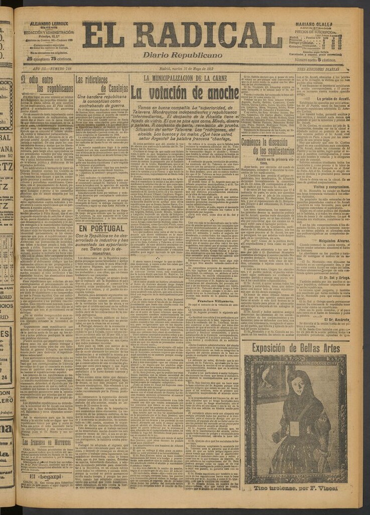 Miniatura de El Radical: diario republicano del 21 de mayo de 1912