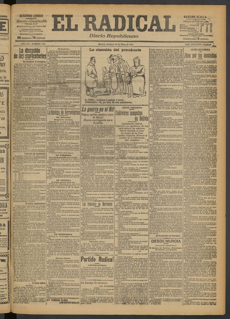 Miniatura de El Radical: diario republicano del 26 de mayo de 1912