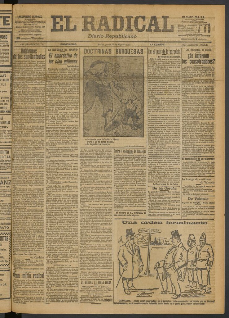 Miniatura de El Radical: diario republicano del 30 de mayo de 1912