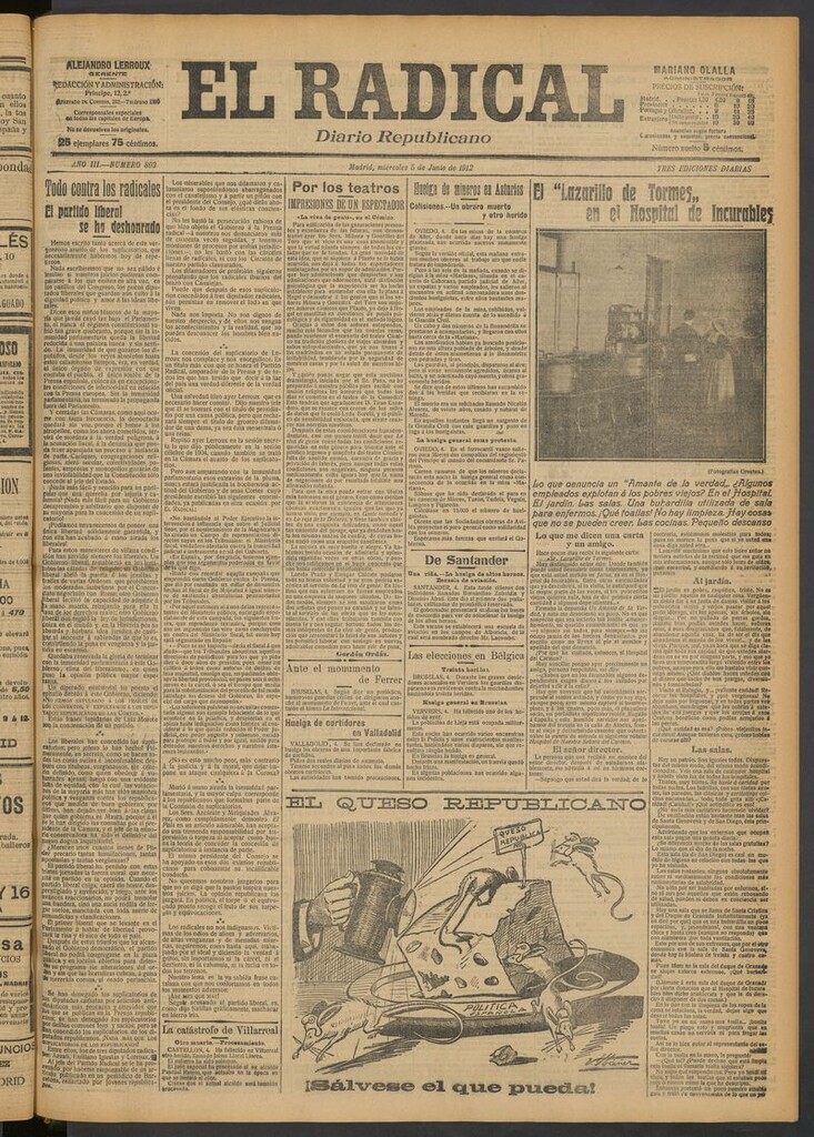Miniatura de El Radical: diario republicano del 5 de junio de 1912