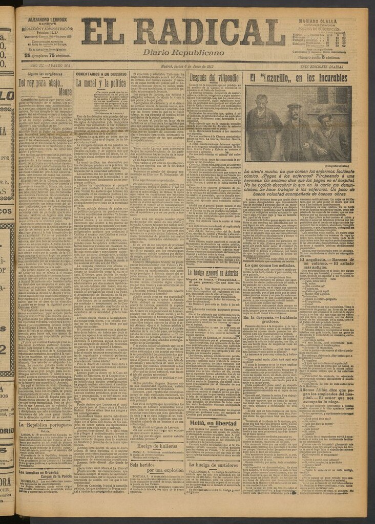 Miniatura de El Radical: diario republicano del 6 de junio de 1912