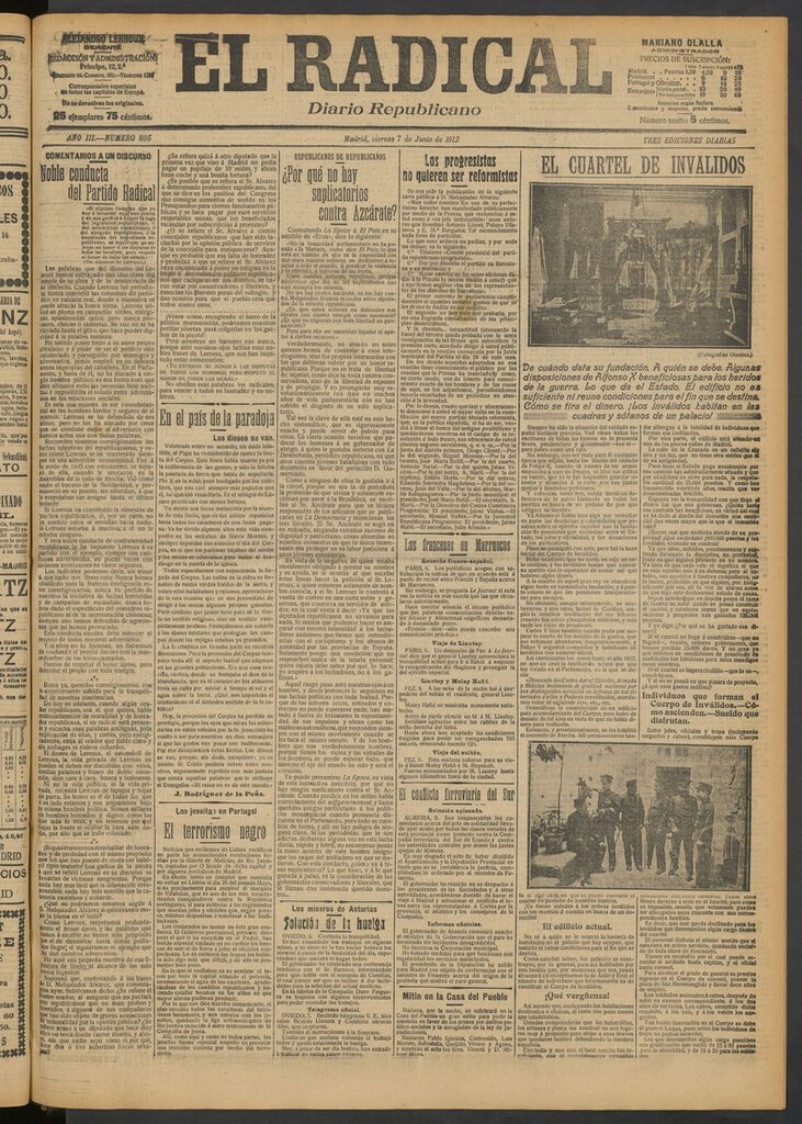 Miniatura de El Radical: diario republicano del 7 de junio de 1912