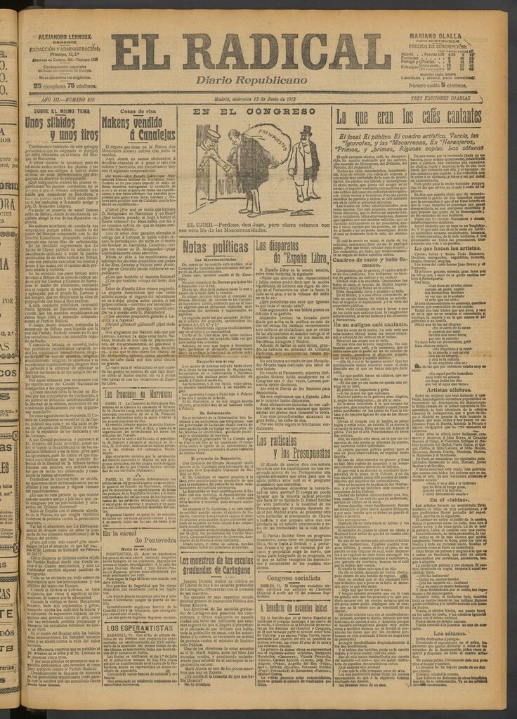 Miniatura de El Radical: diario republicano del 12 de junio de 1912