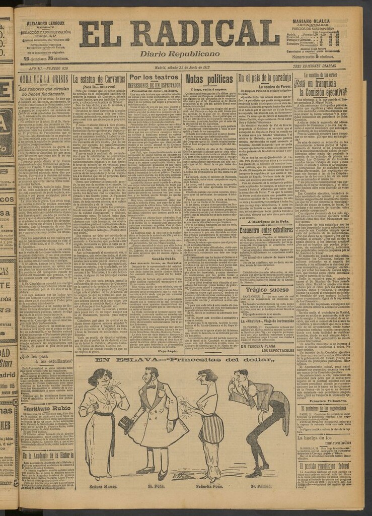 Miniatura de El Radical: diario republicano del 22 de junio de 1912