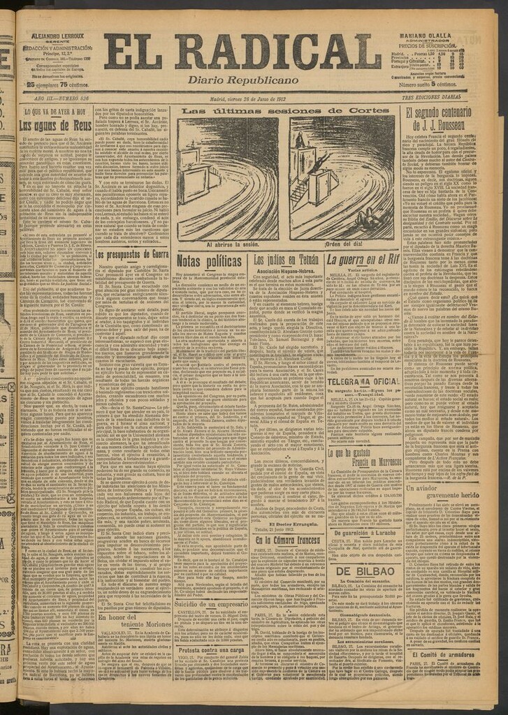 Miniatura de El Radical: diario republicano del 28 de junio de 1912