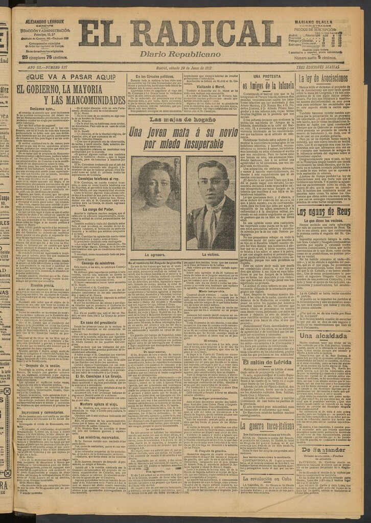 Miniatura de El Radical: diario republicano del 29 de junio de 1912