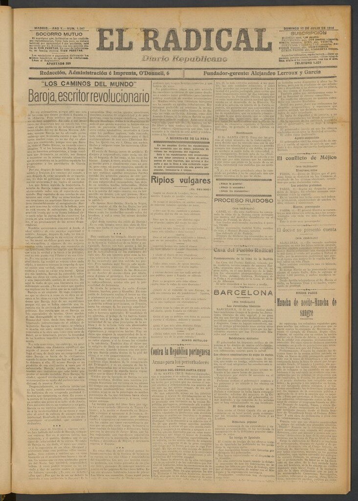 Miniatura de El Radical: diario republicano del 12 de julio de 1914