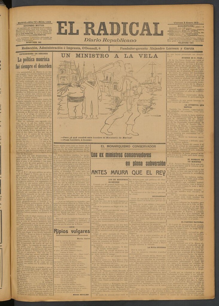Miniatura de El Radical: diario republicano del 3 de enero de 1913