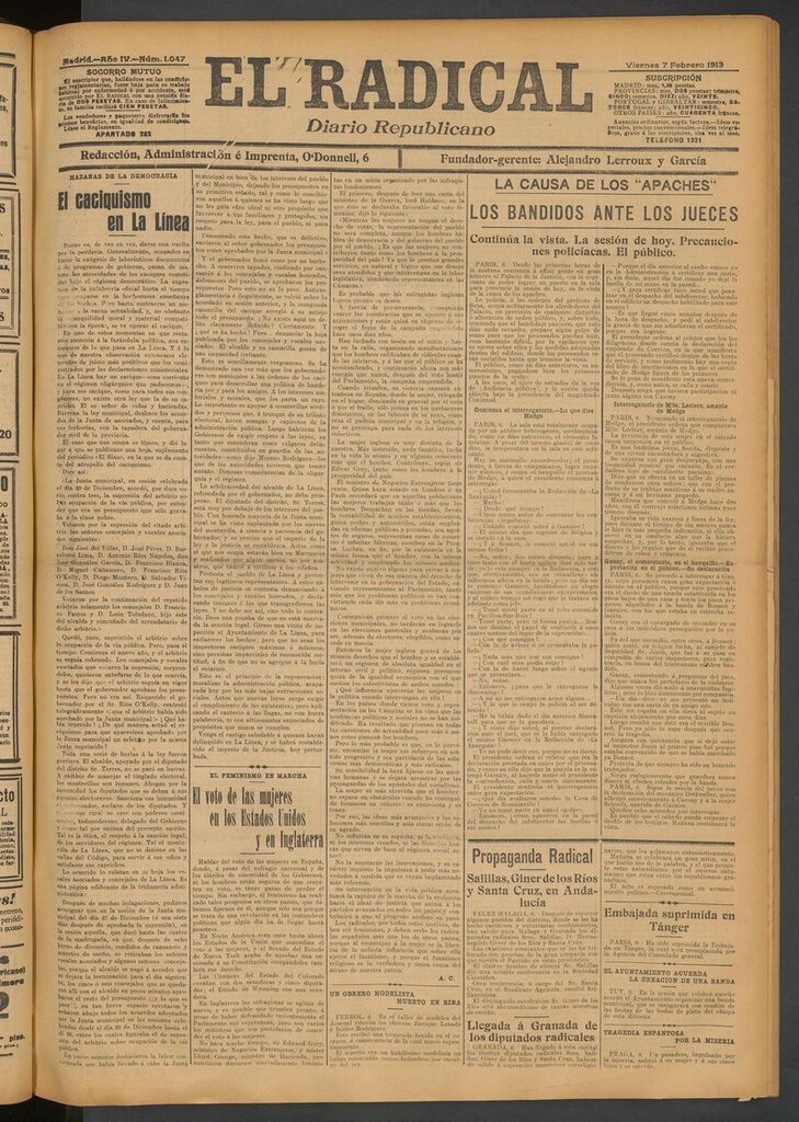 Miniatura de El Radical: diario republicano del 7 de febrero de 1913