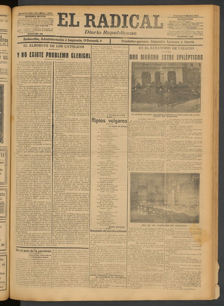 Miniatura de El Radical: diario republicano del 14 de marzo de 1913
