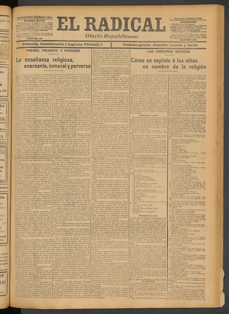 Miniatura de El Radical: diario republicano del 16 de marzo de 1913