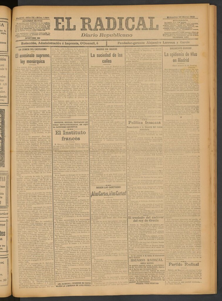 Miniatura de El Radical: diario republicano del 26 de marzo de 1913
