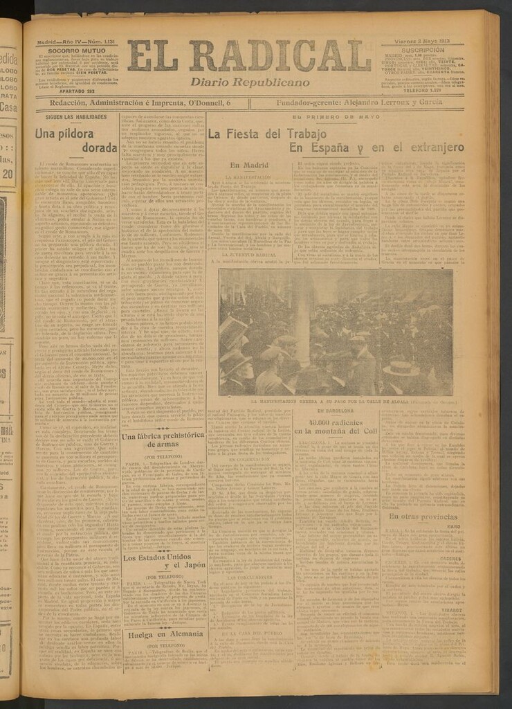 Miniatura de El Radical: diario republicano del 2 de mayo de 1913