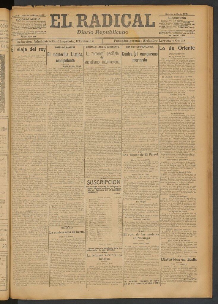Miniatura de El Radical: diario republicano del 6 de mayo de 1913