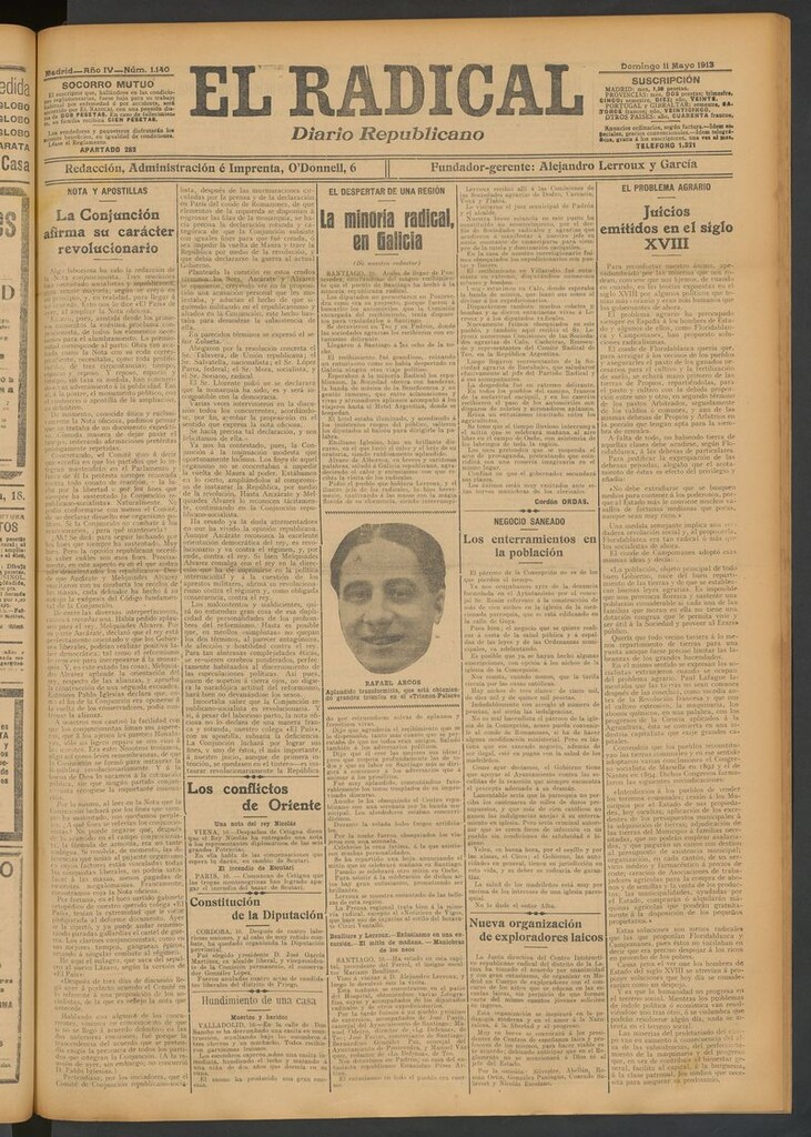Miniatura de El Radical: diario republicano del 11 de mayo de 1913