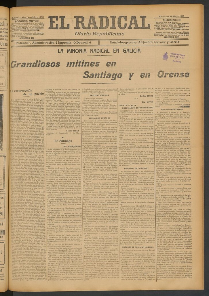 Miniatura de El Radical: diario republicano del 14 de mayo de 1913