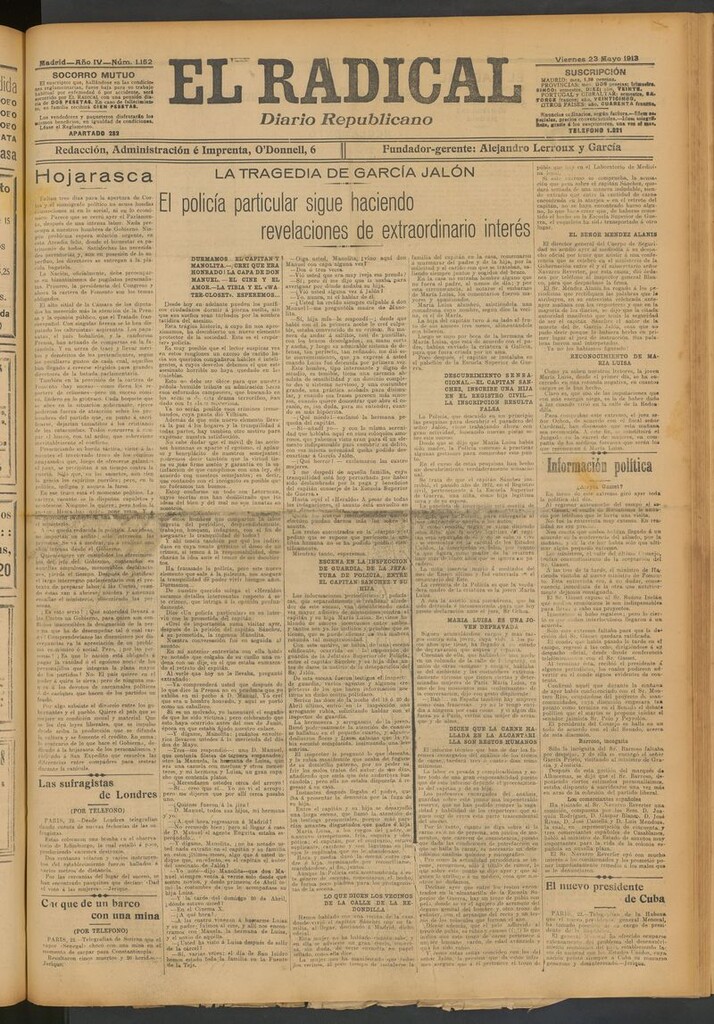 Miniatura de El Radical: diario republicano del 23 de mayo de 1913