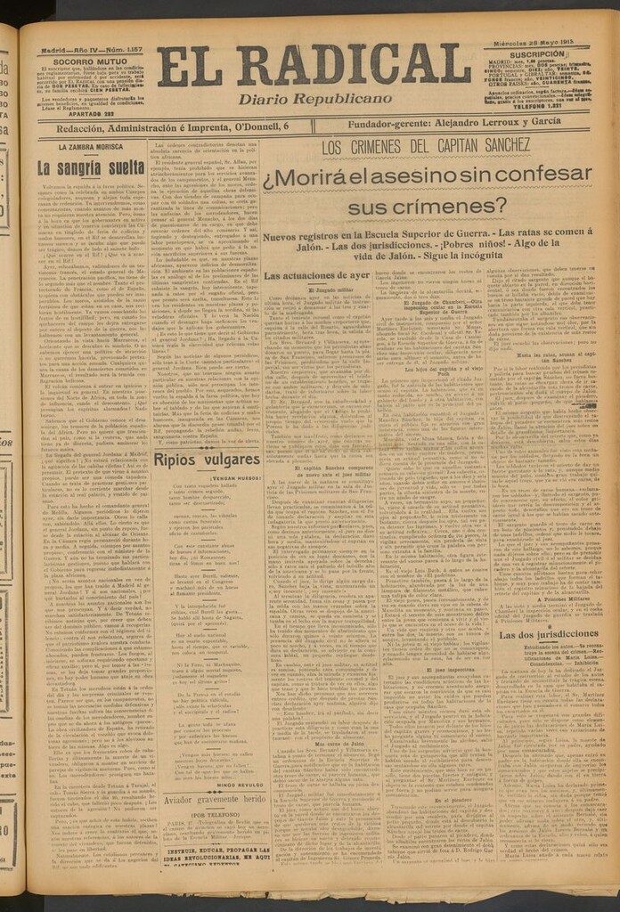 Miniatura de El Radical: diario republicano del 28 de mayo de 1913