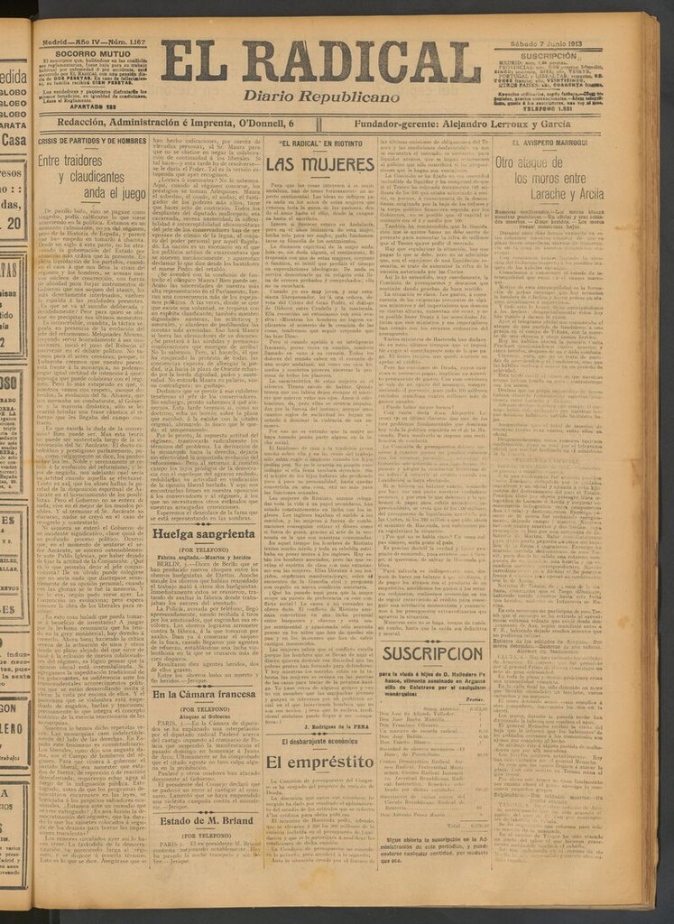 Miniatura de El Radical: diario republicano del 7 de junio de 1913