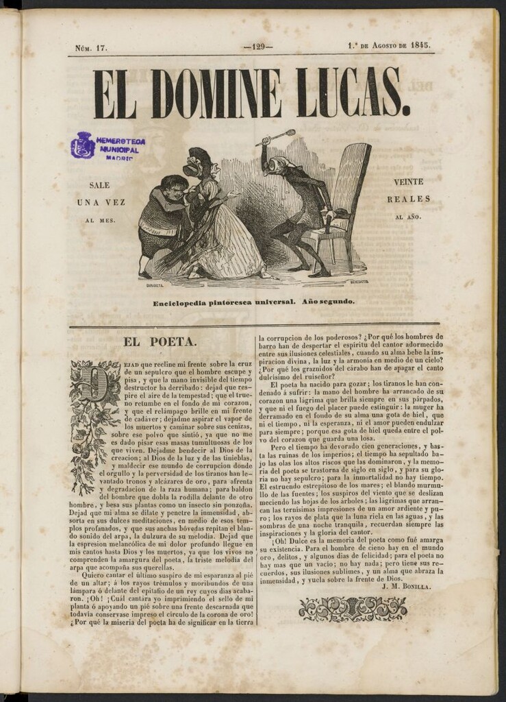 Miniatura de El Domine Lucas: enciclopedia pintoresca universal del 1 de agosto de 1845, nº 17