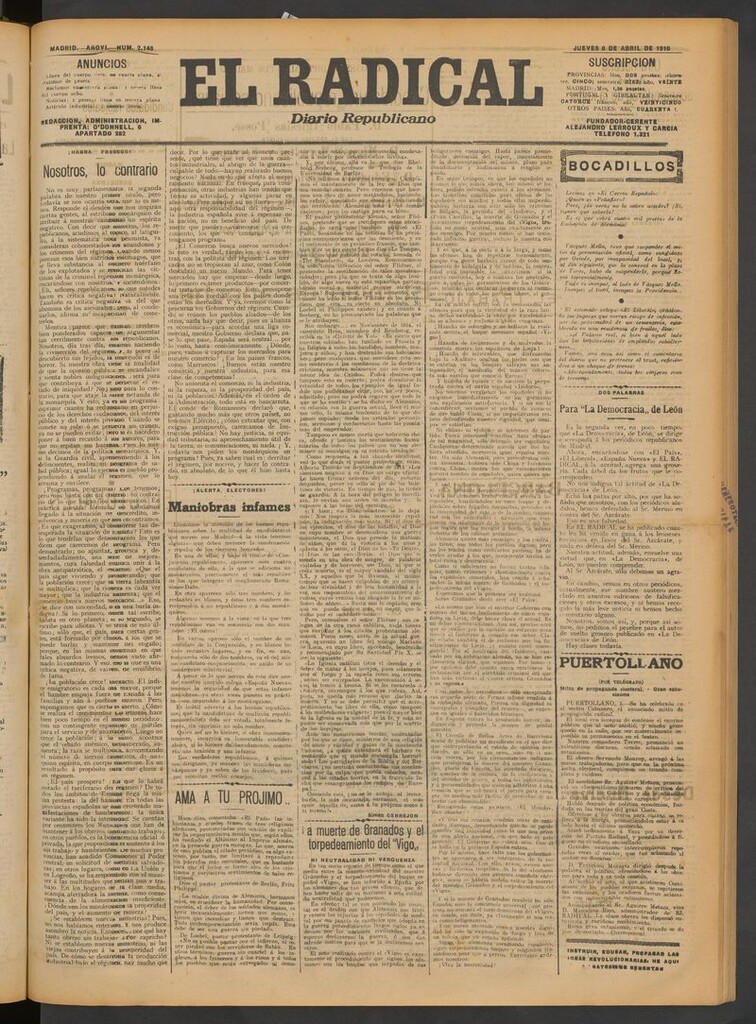 Miniatura de El Radical: diario republicano del 6 de abril de 1916