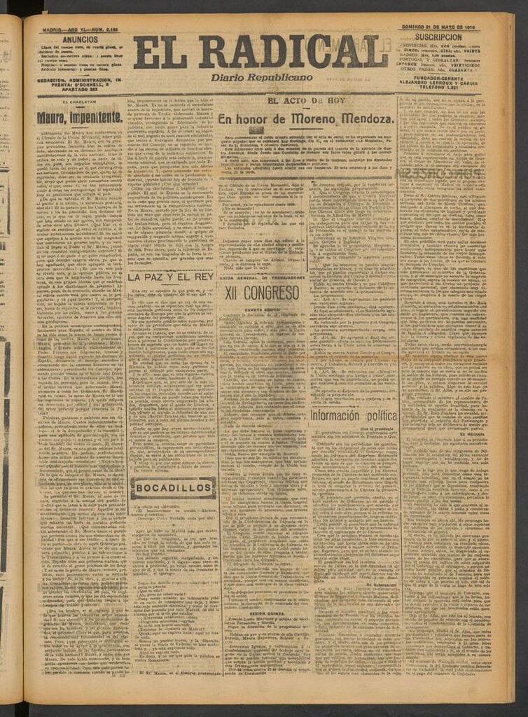 Miniatura de El Radical: diario republicano del 21 de mayo de 1916