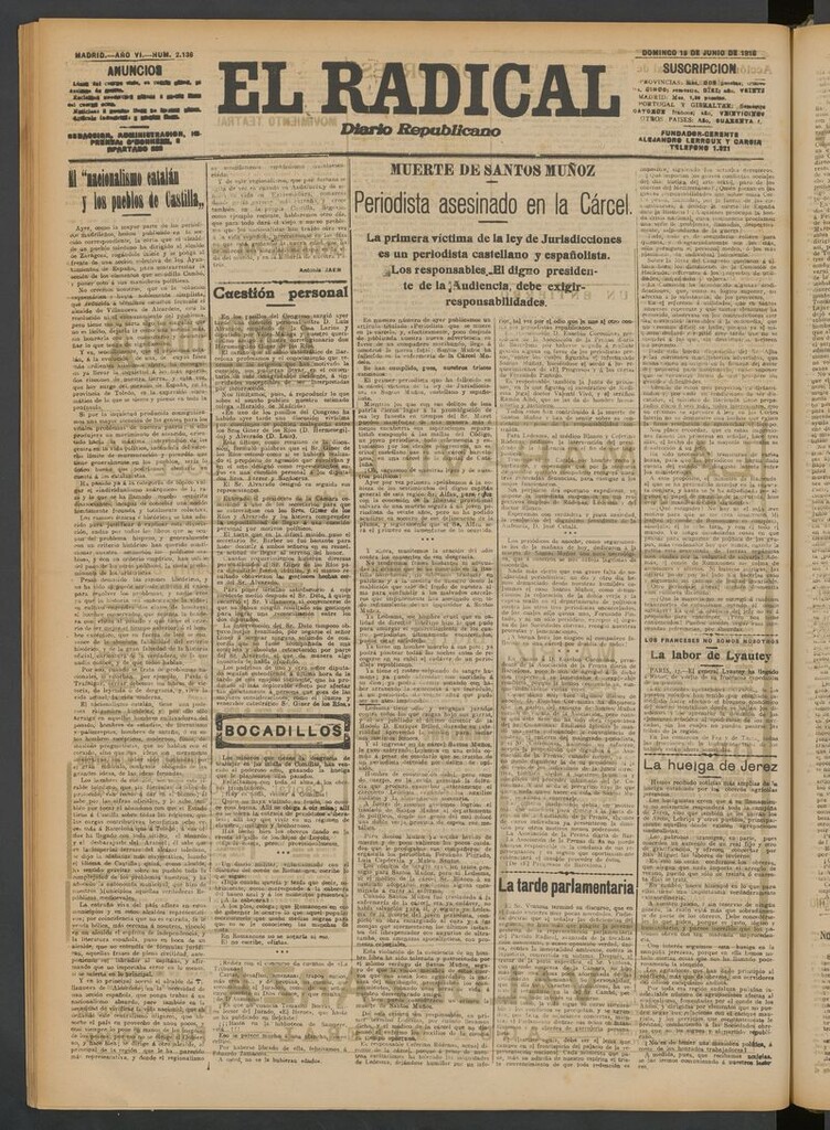 Miniatura de El Radical: diario republicano del 18 de junio de 1916