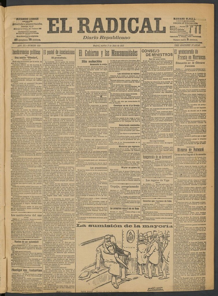 Miniatura de El Radical: diario republicano del 2 de julio de 1912