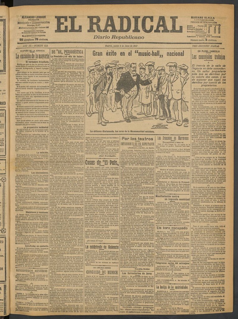 Miniatura de El Radical: diario republicano del 4 de julio de 1912