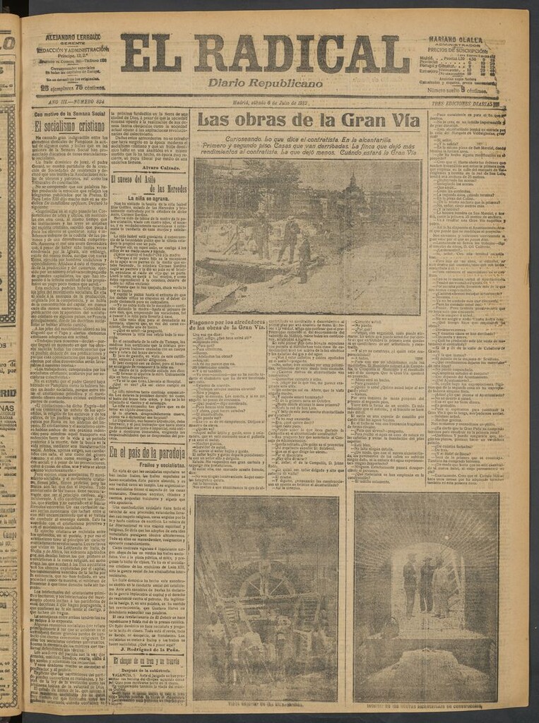 Miniatura de El Radical: diario republicano del 6 de julio de 1912