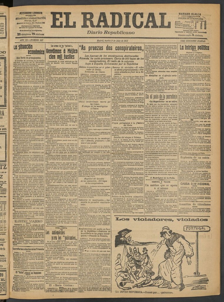 Miniatura de El Radical: diario republicano del 9 de julio de 1912