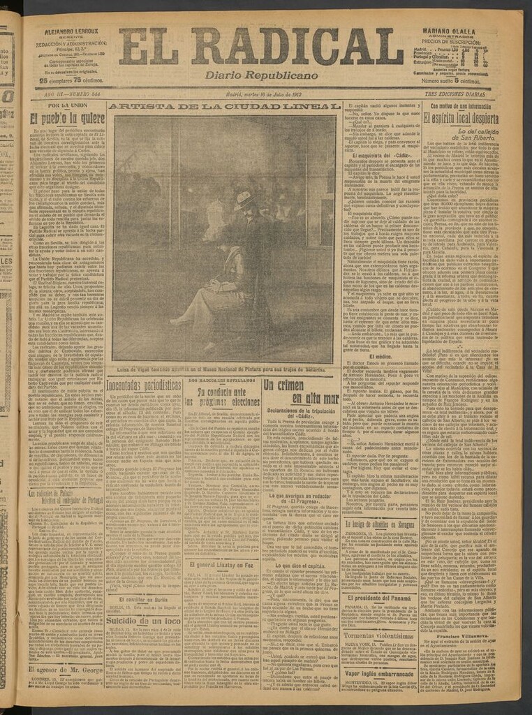 Miniatura de El Radical: diario republicano del 16 de julio de 1912