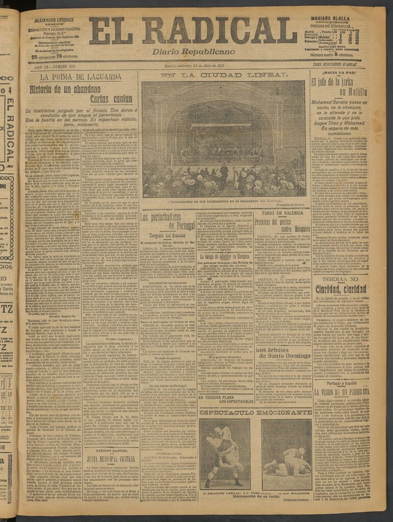 Miniatura de El Radical: diario republicano del 24 de julio de 1912