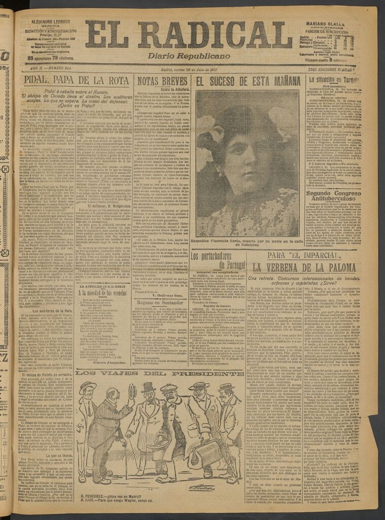 Miniatura de El Radical: diario republicano del 26 de julio de 1912