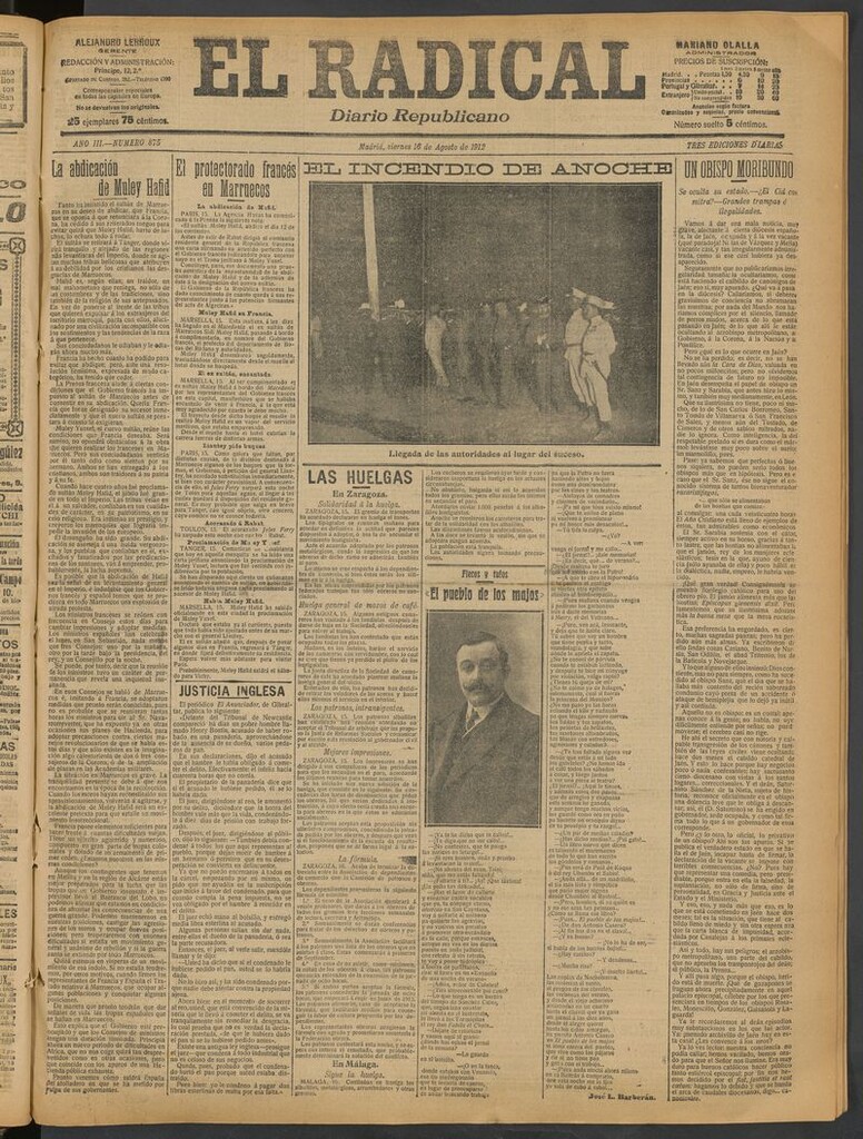 Miniatura de El Radical: diario republicano del 16 de agosto de 1912