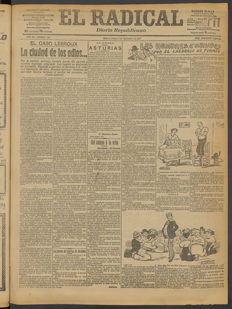 Miniatura de El Radical: diario republicano del 6 de septiembre de 1912