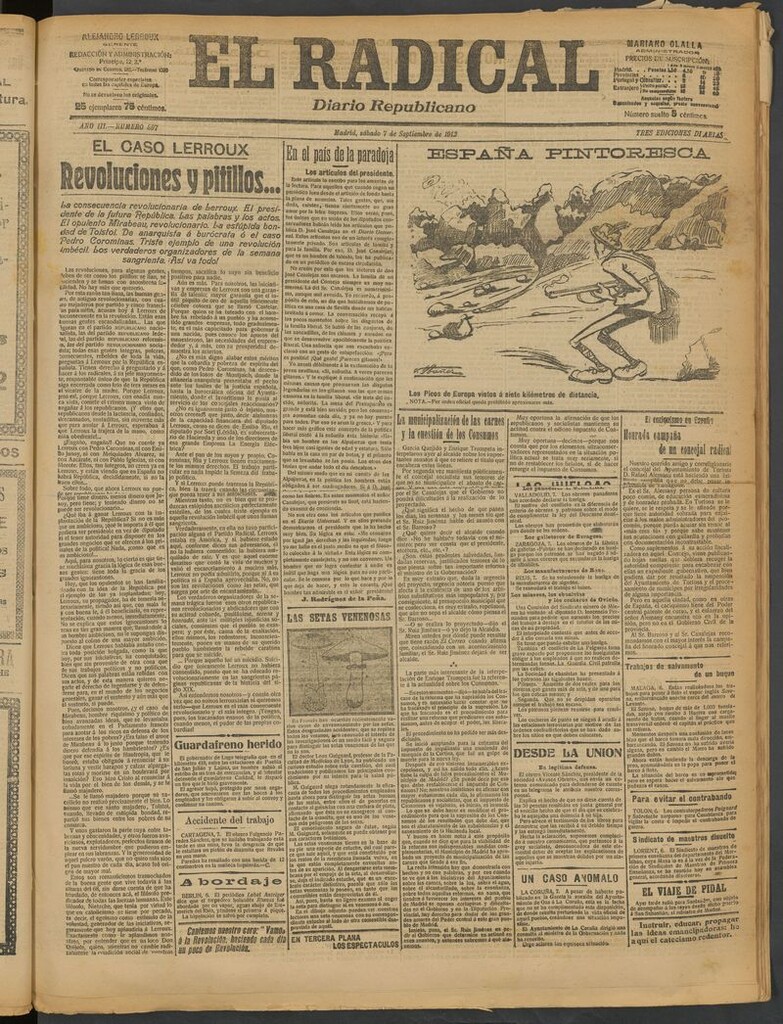 Miniatura de El Radical: diario republicano del 7 de septiembre de 1912