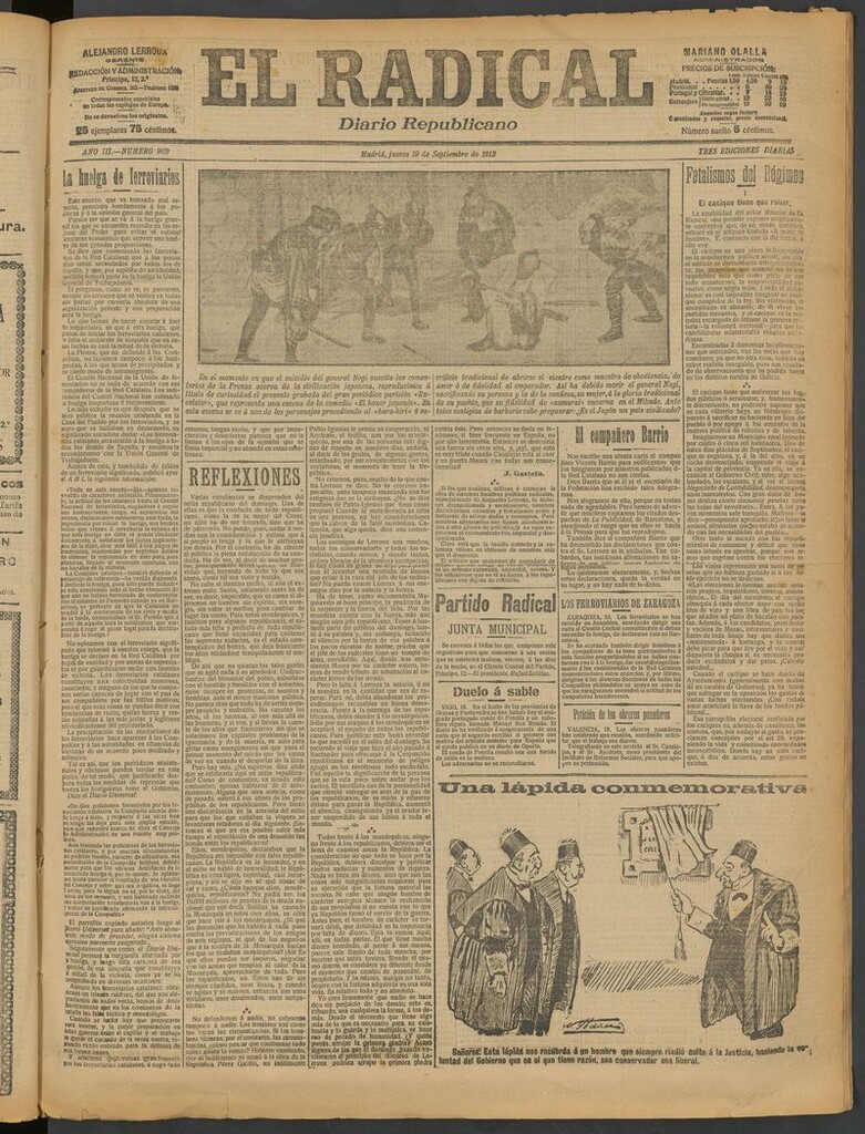 Miniatura de El Radical: diario republicano del 19 de septiembre de 1912