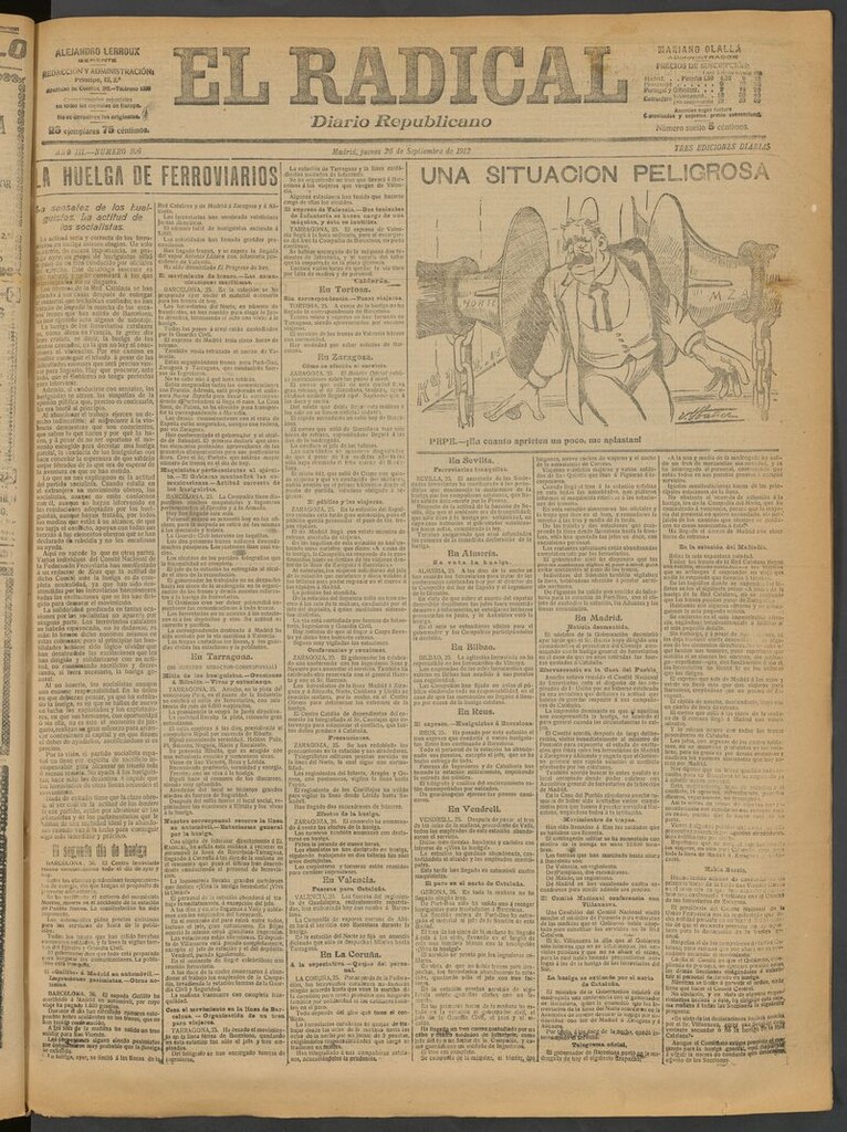 Miniatura de El Radical: diario republicano del 26 de septiembre de 1912