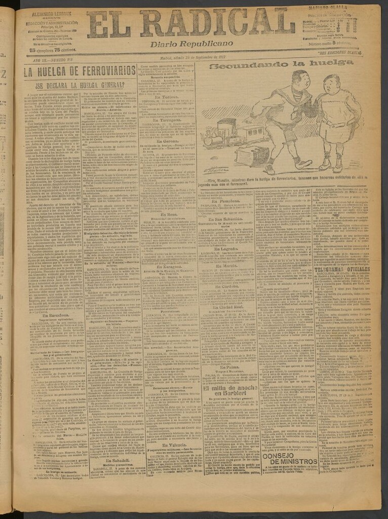 Miniatura de El Radical: diario republicano del 28 de septiembre de 1912