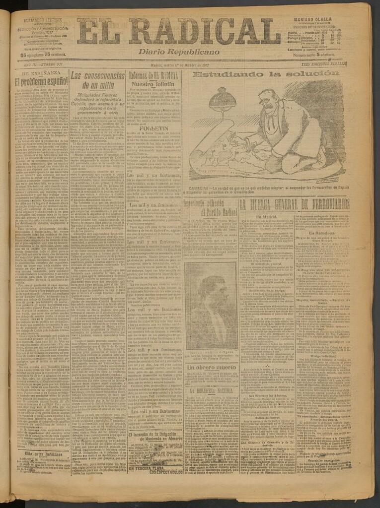Miniatura de El Radical: diario republicano del 1 de octubre de 1912