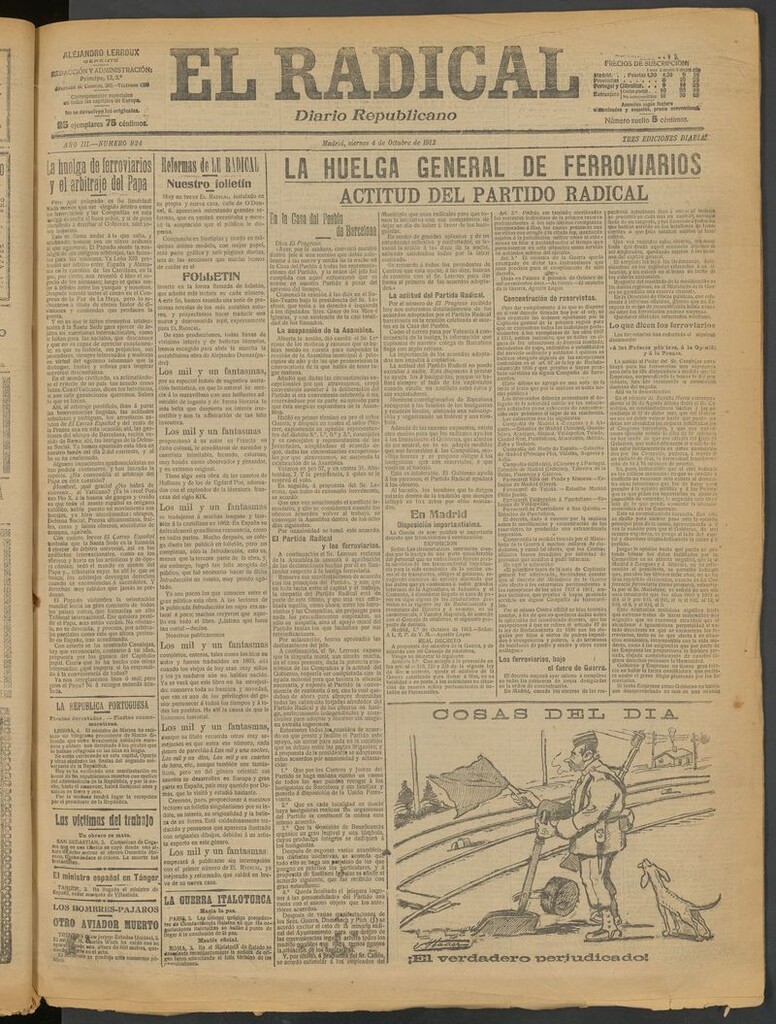 Miniatura de El Radical: diario republicano del 4 de octubre de 1912