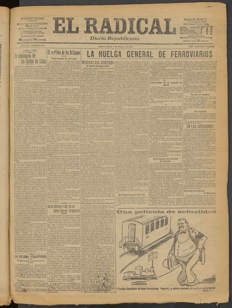 Miniatura de El Radical: diario republicano del 5 de octubre de 1912
