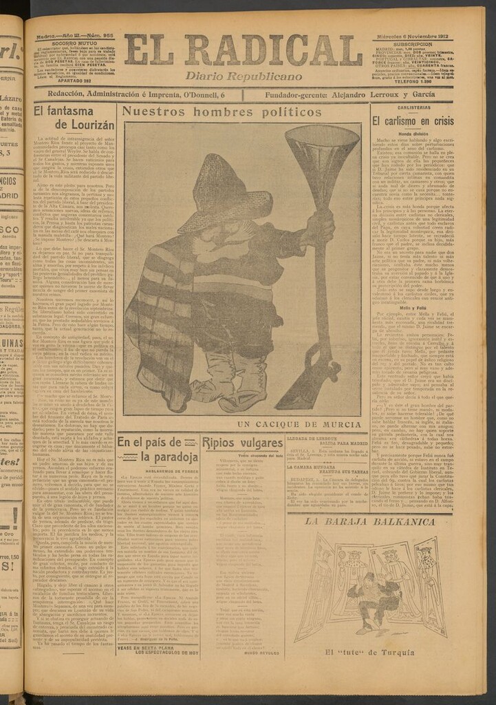 Miniatura de El Radical: diario republicano del 6 de noviembre de 1912