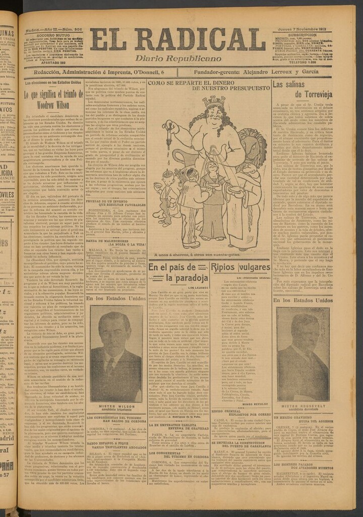Miniatura de El Radical: diario republicano del 7 de noviembre de 1912