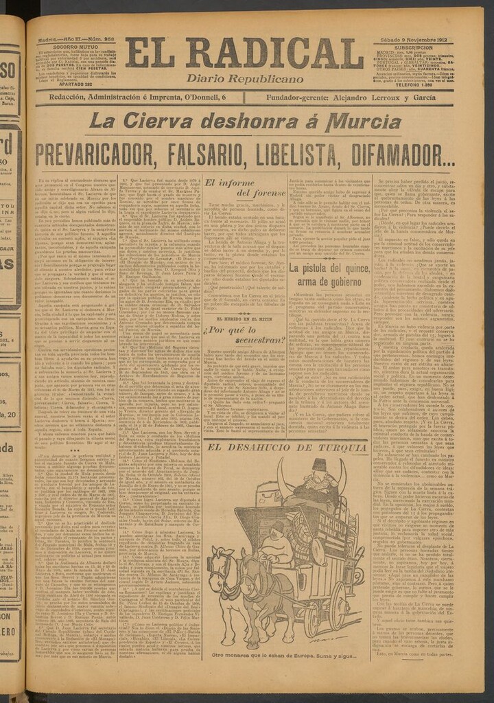 Miniatura de El Radical: diario republicano del 9 de noviembre de 1912
