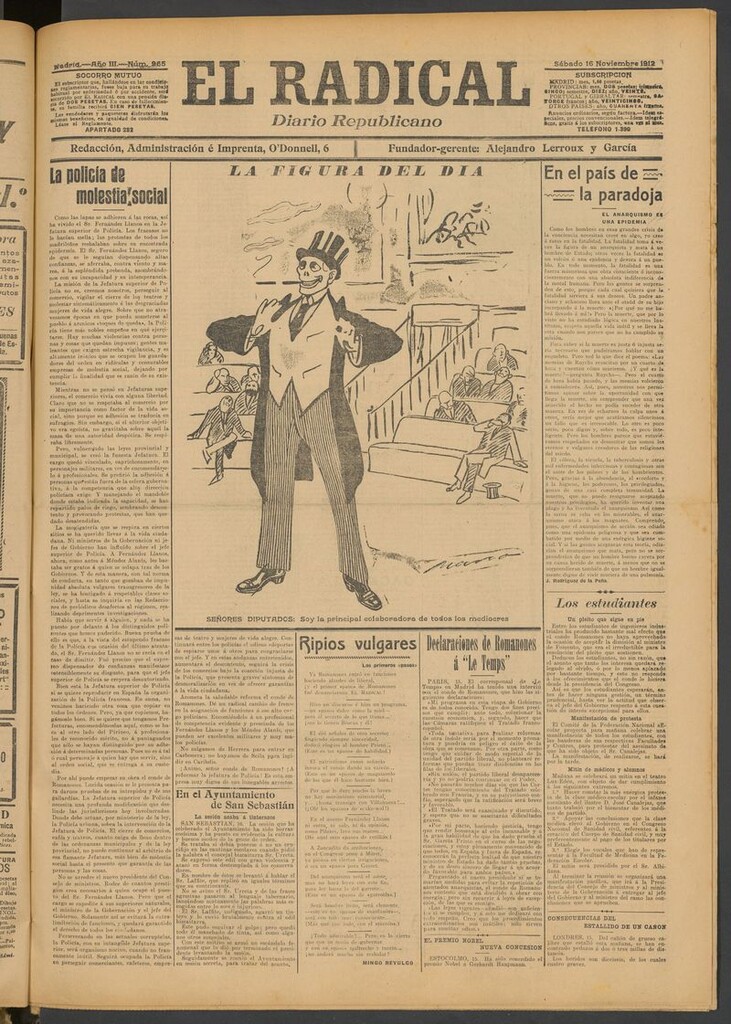 Miniatura de El Radical: diario republicano del 16 de noviembre de 1912